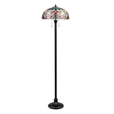 Chloe Lighting 18 in. Grenville Victorian-Style Dark Bronze 2 Light Floor Lamp CH3T381VB18-FL2